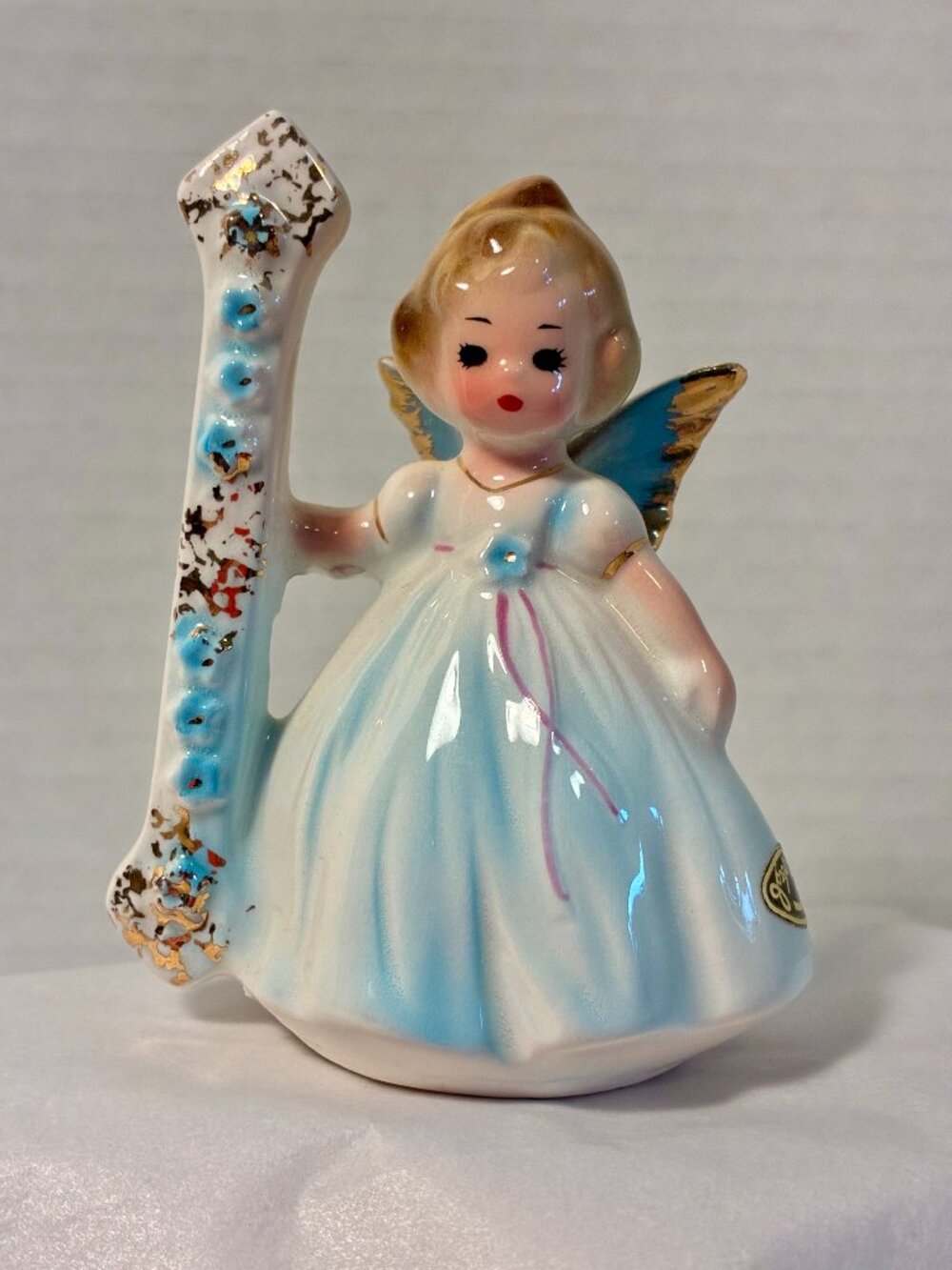 Josef Originals Miss Birthday 1st Birthday Girl Angel Made Japan Black Gold Stck
